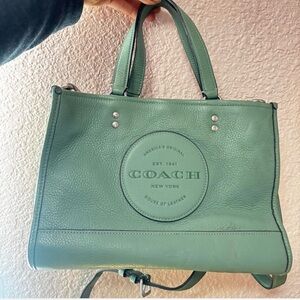 Coach Mint Green Leather Satchel